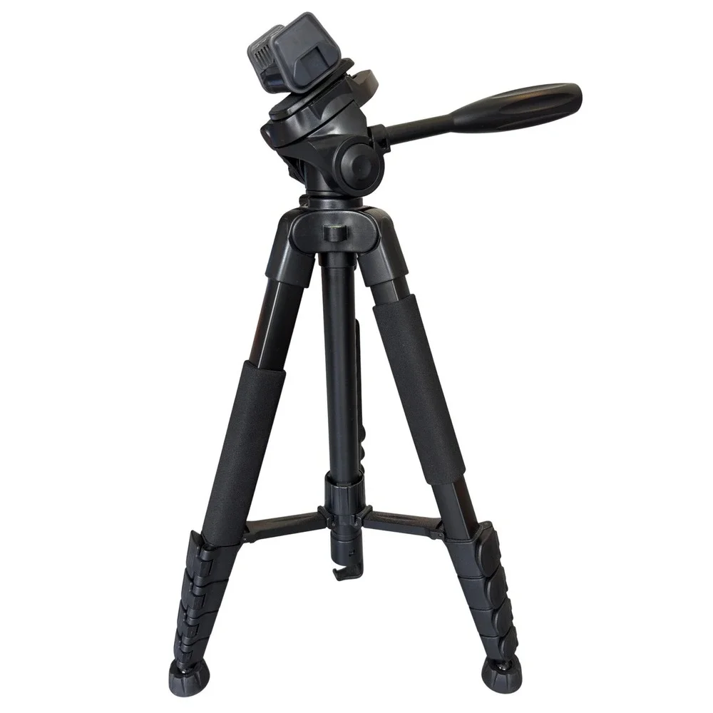 Universal Adjustable Camera Smartphone Tripod Black Aluminum 3-Way Pan Head